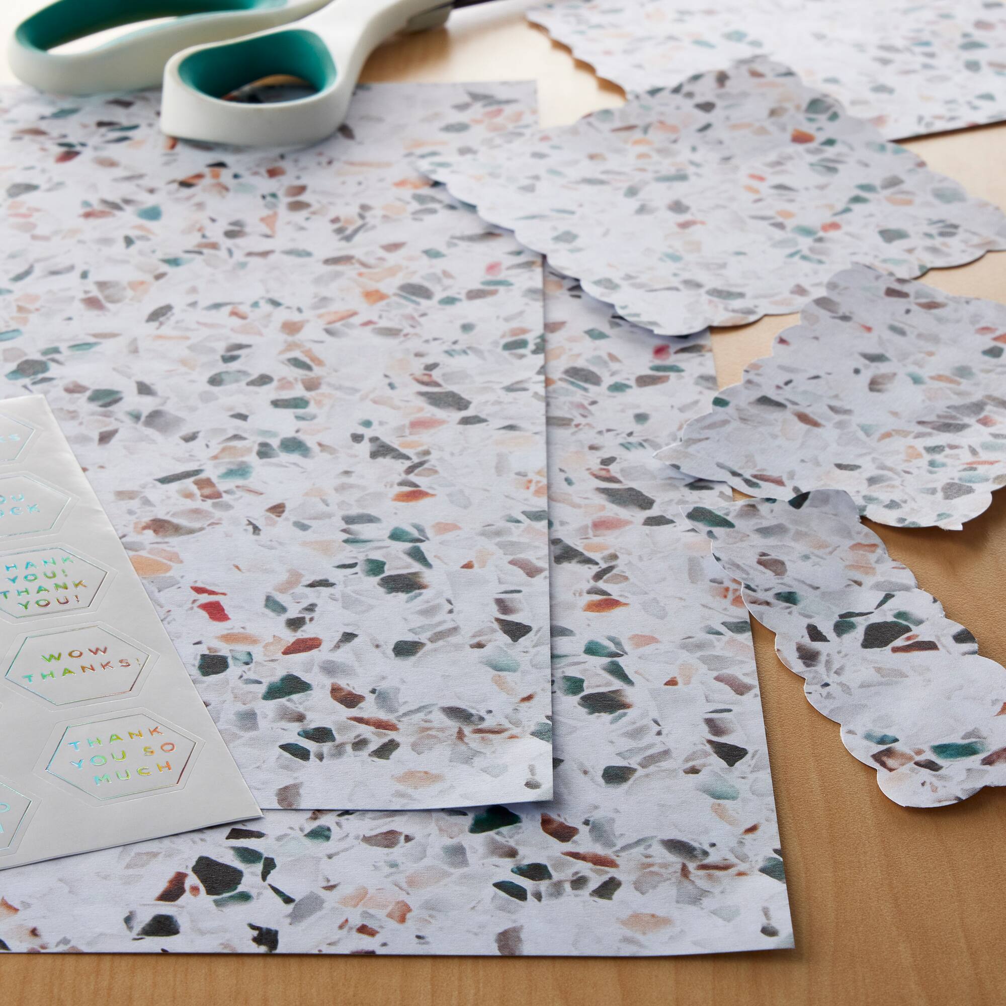 48 Pack: White Terrazzo Paper by Recollections™, 12" x 12"